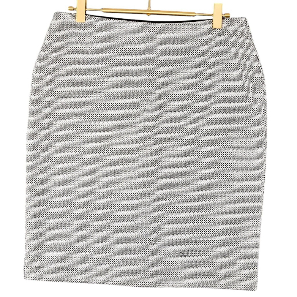 Classic Black & White Striped Pencil Skirt Women's Size XS